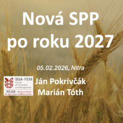 Workshop: Nová agrárna politika EÚ v rokoch 2028-2034 a jej dopady na Slovensko